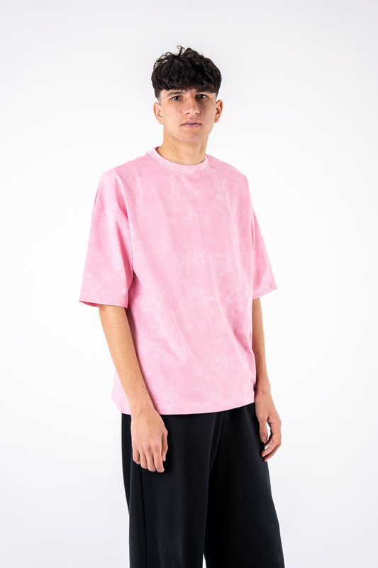 pink basic washed t-shirt