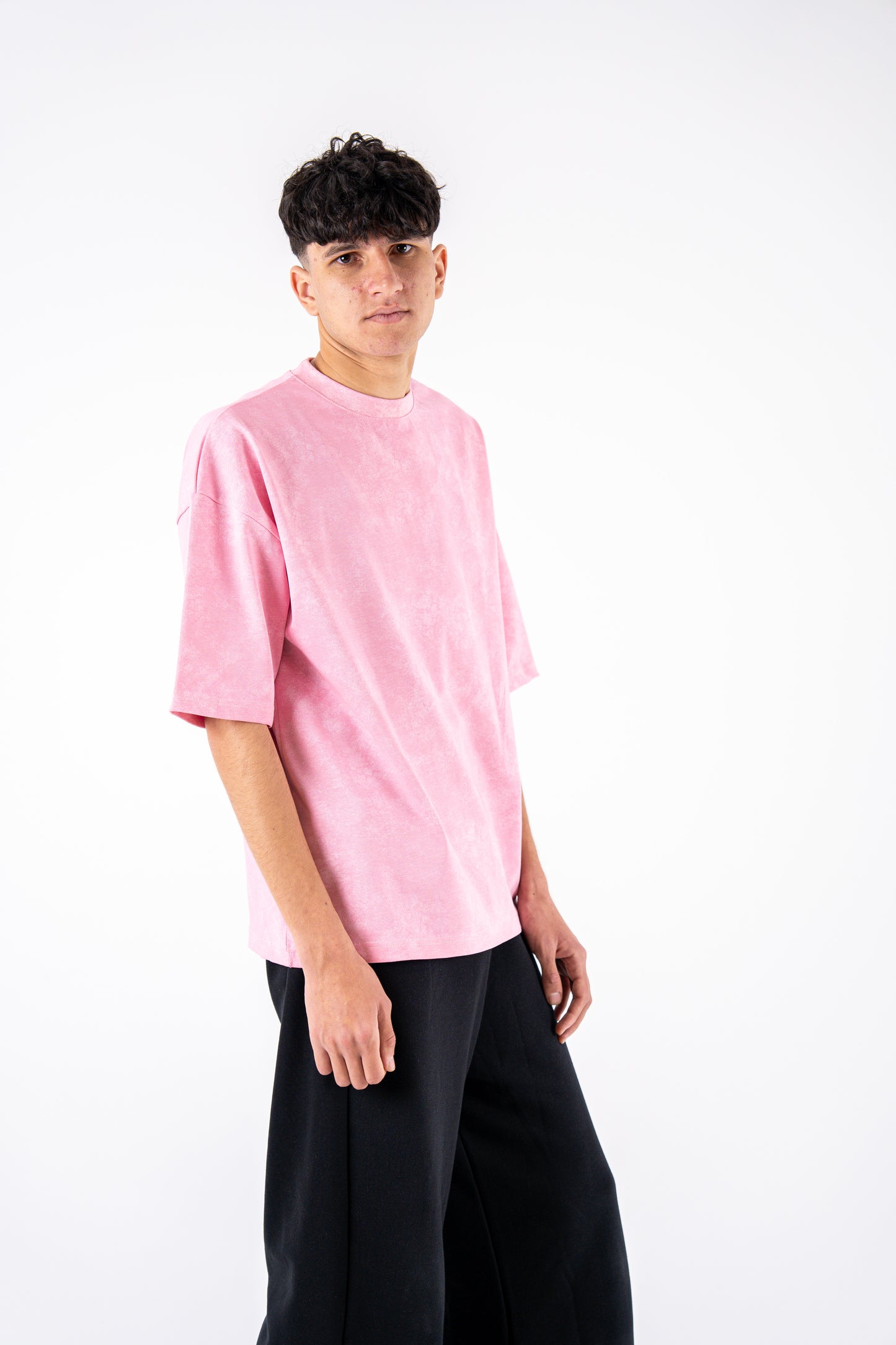 pink basic washed t-shirt