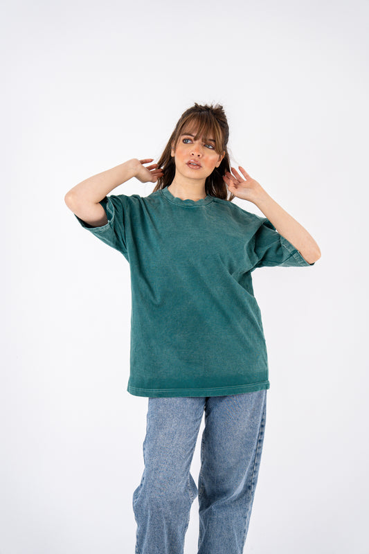 olive basic washed t-shirt