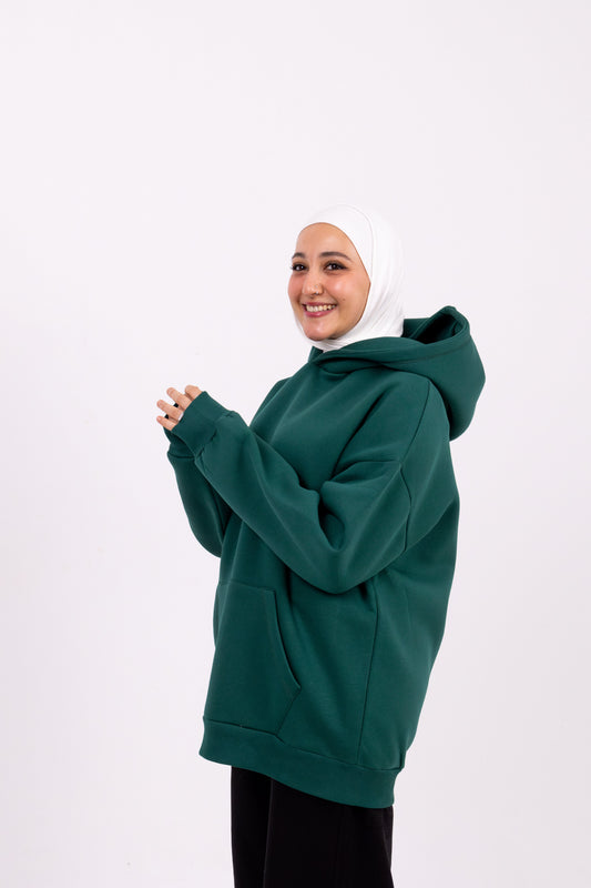 olive oversize hoodie is
