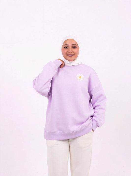 Flower market lavender comfy-go sweatshirt