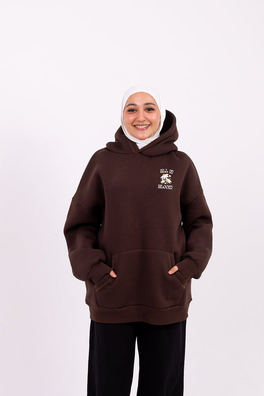 Bloom brown hoodie