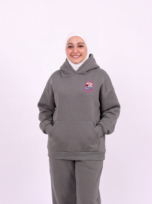 Tokyo grey hoodie
