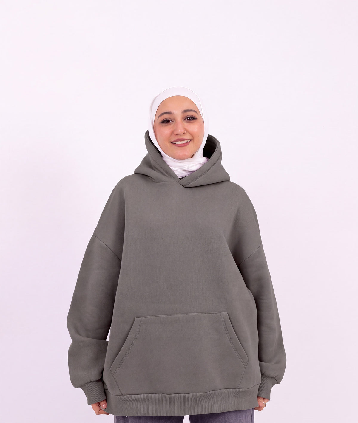 Grey basic hoodie