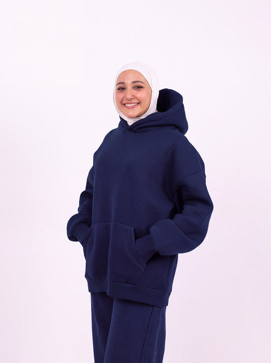 Navy blue oversize hoodie