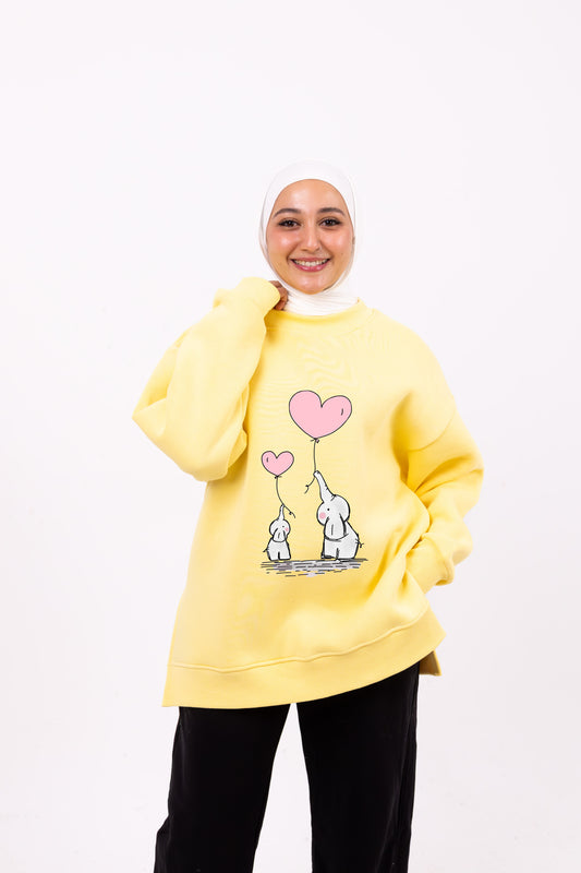 Like mother yellow winter comfy-go sweatshirt