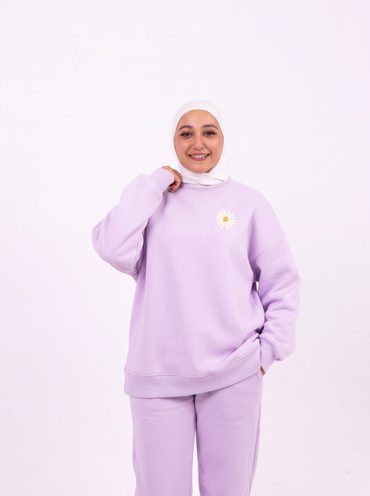 Flower market lavender comfy-go sweatshirt