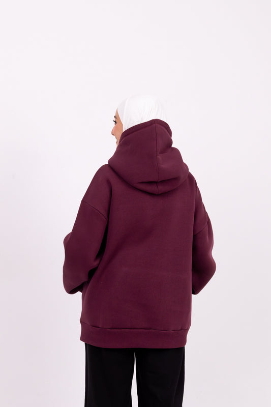 Burgundy basic hoodie