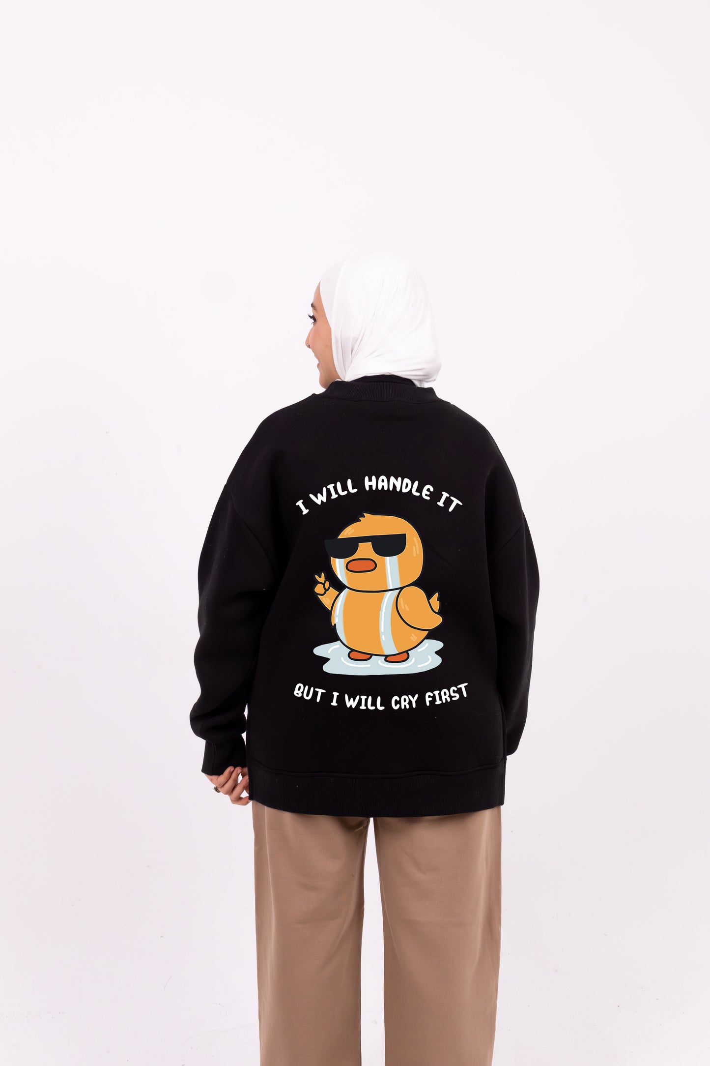 Cry first black summer-sweatshirt