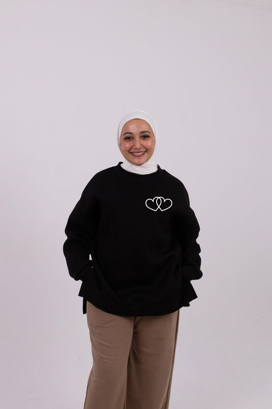 Together forever Black summer-sweatshirt