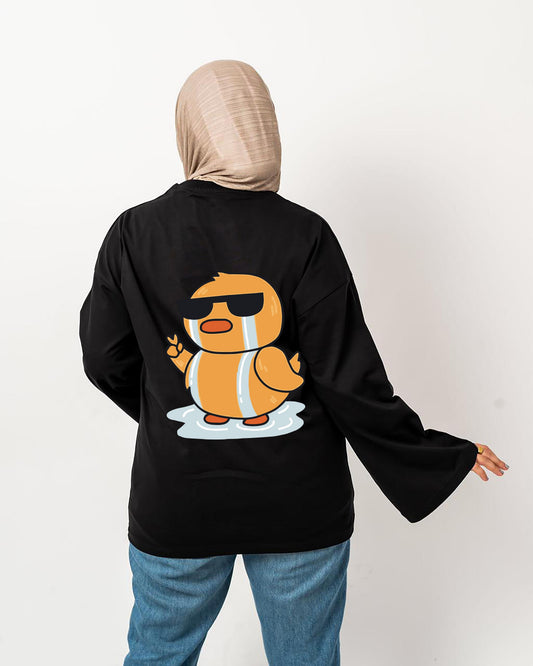 cry first black widesleeve t-shirt