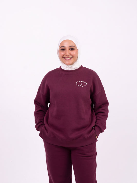 Together forever burgundy comfy-go sweatshirt
