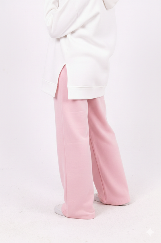 Pink wideleg sweatpants