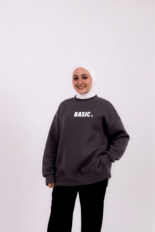 basic grey summer sweatshirt