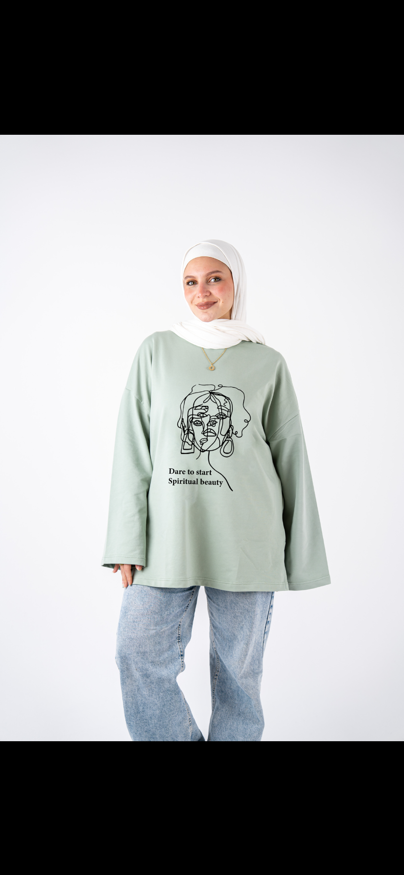 Spiritual beaty mint widesleeves t-shirt