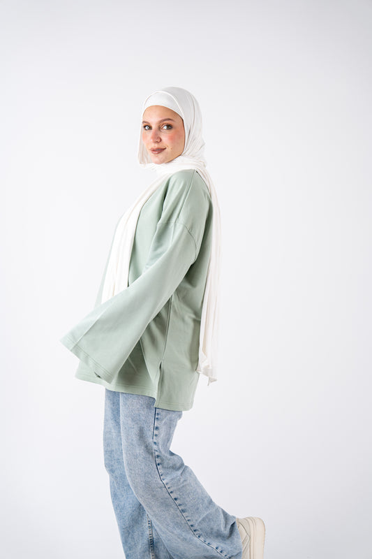 Aliens did it mint widesleeves t-shirt