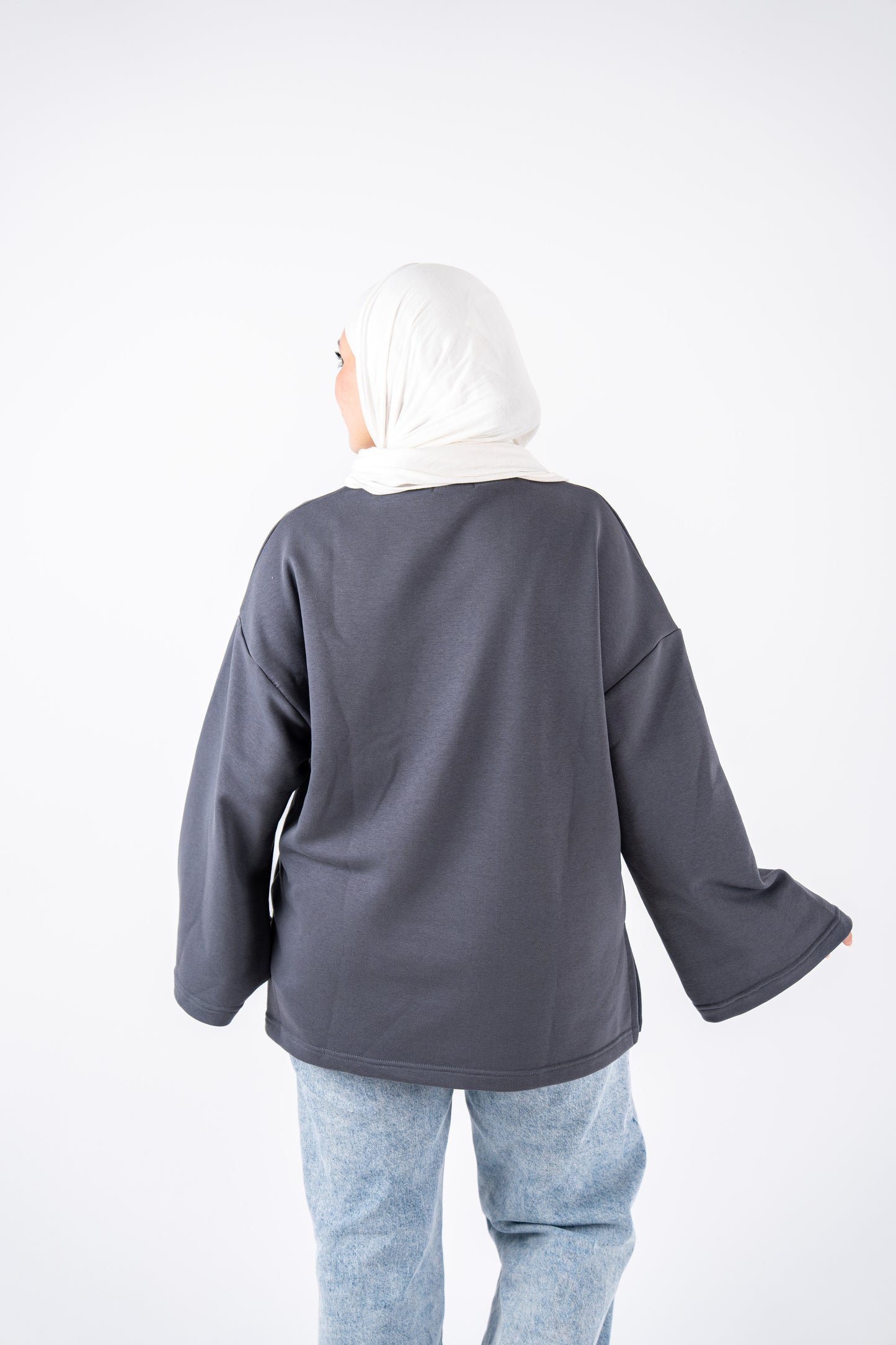 falling apart grey widesleeves t-shirt