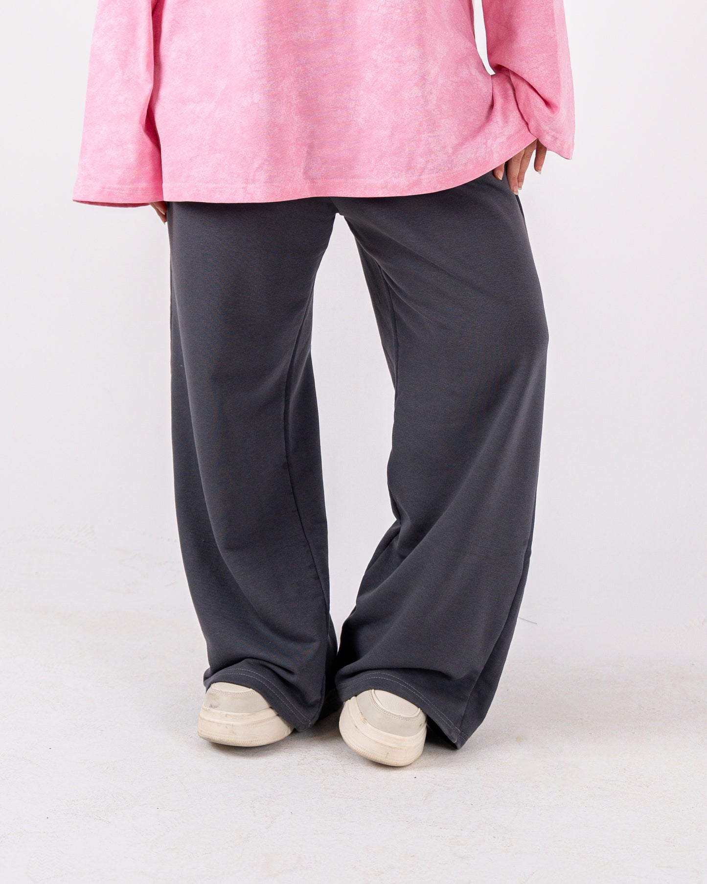 grey wideleg sweatpants