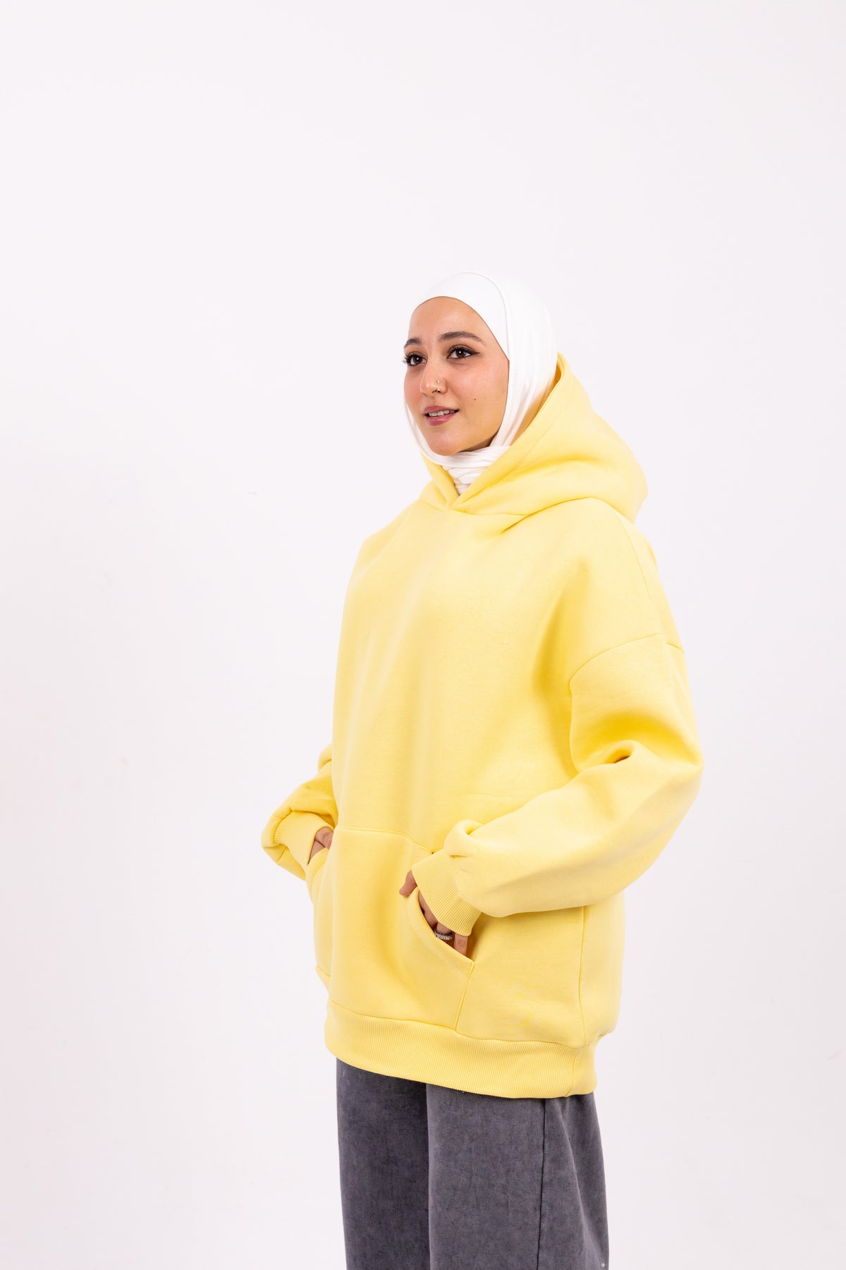 Baby yellow basic hoodie