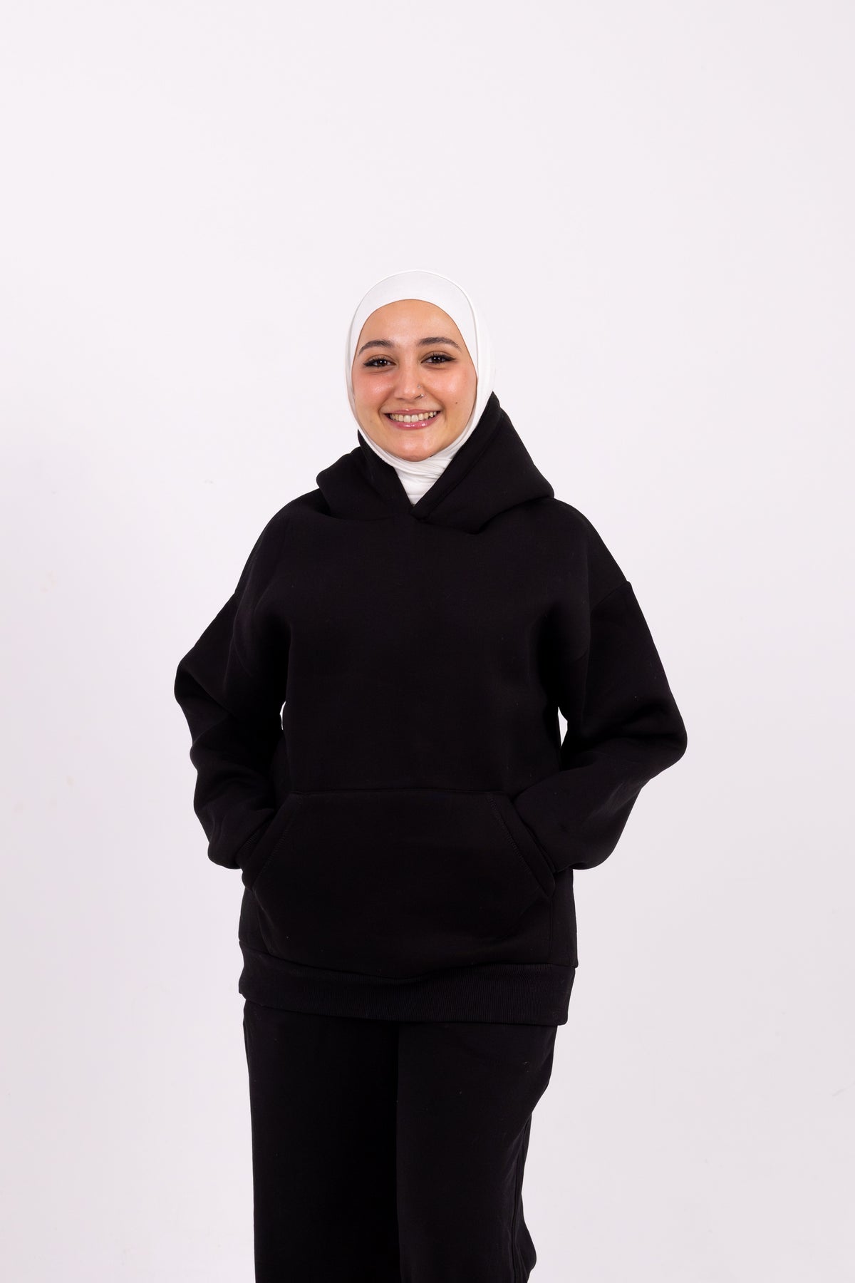 black oversize hoodie