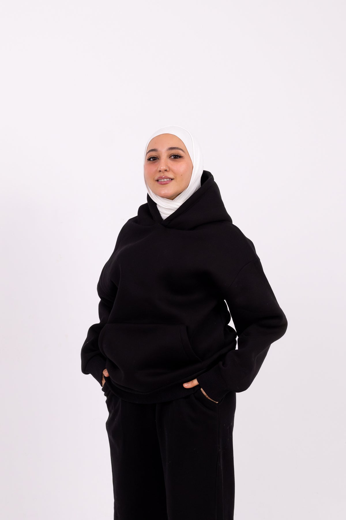 black oversize hoodie