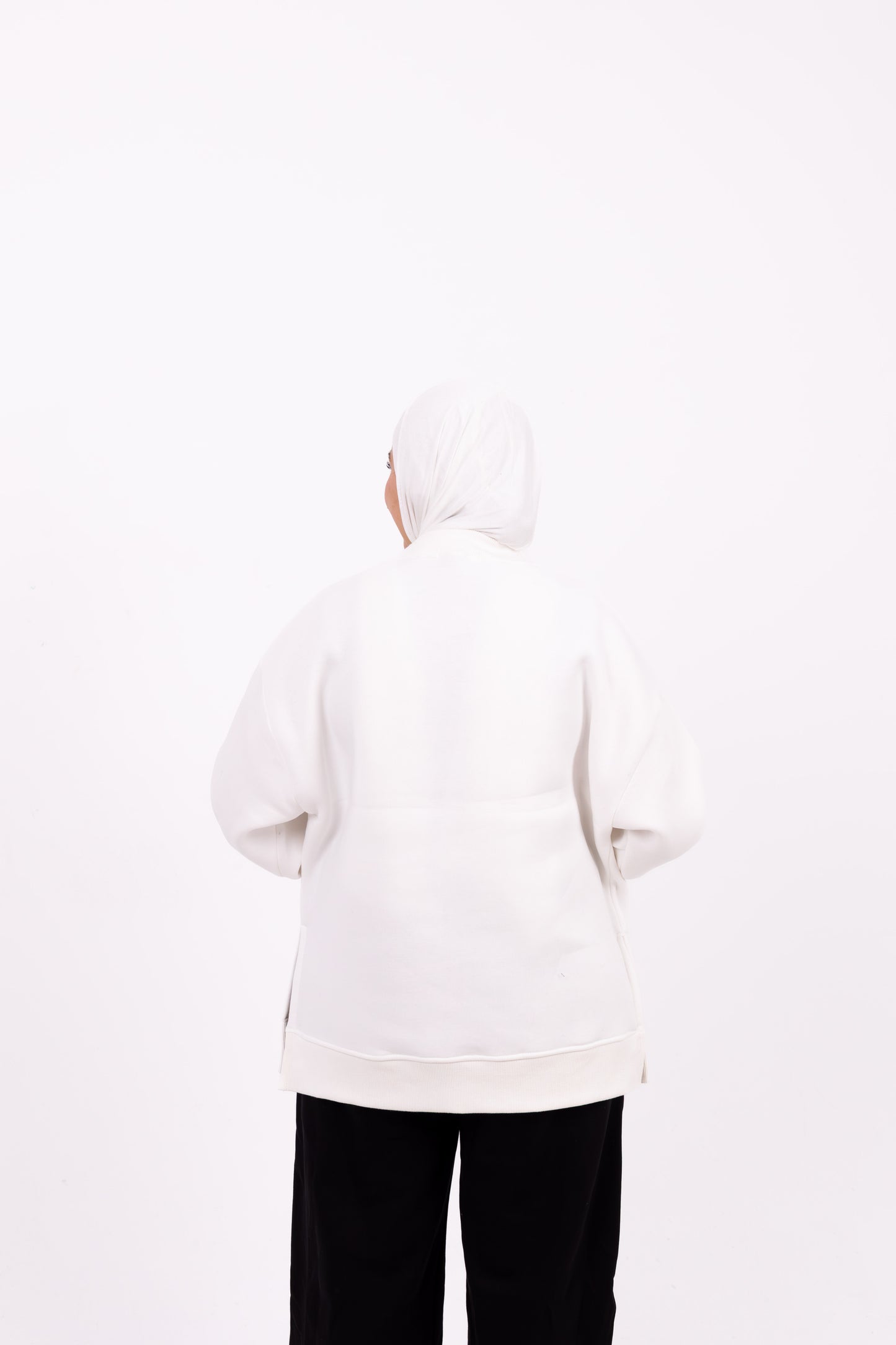Think happy white summer-sweatshirt