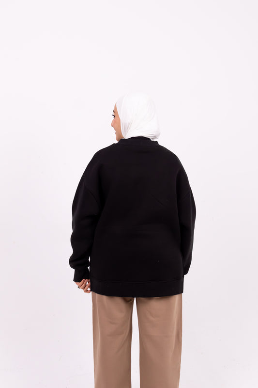 black is my happy color comfy -go sweatshirt