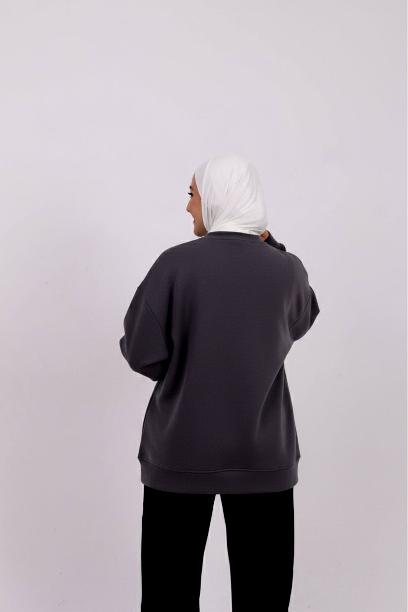 basic grey summer sweatshirt