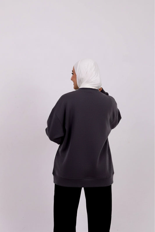 basic grey summer sweatshirt