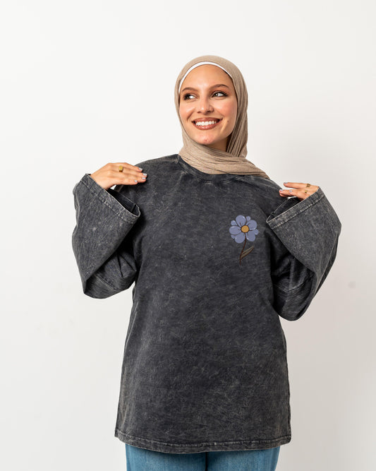 finding my own washed widesleeves t-shirt