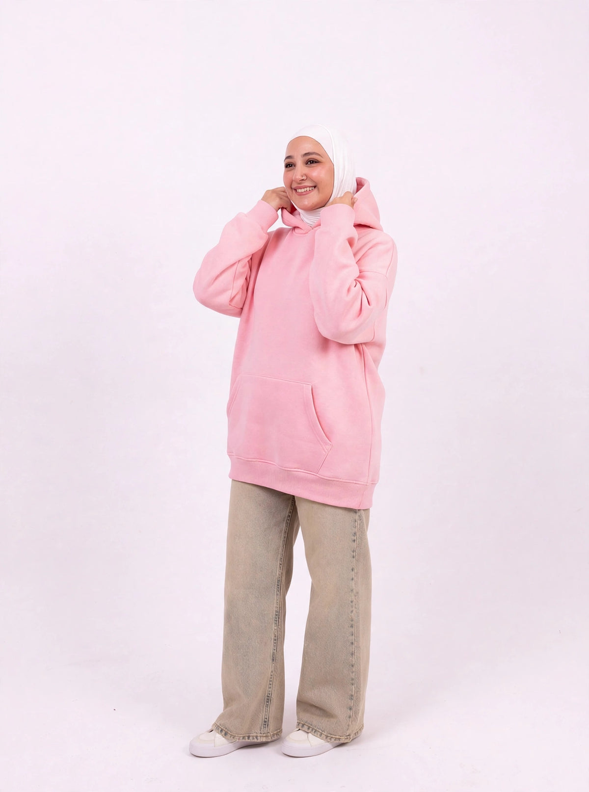 Pink oversize hoodie