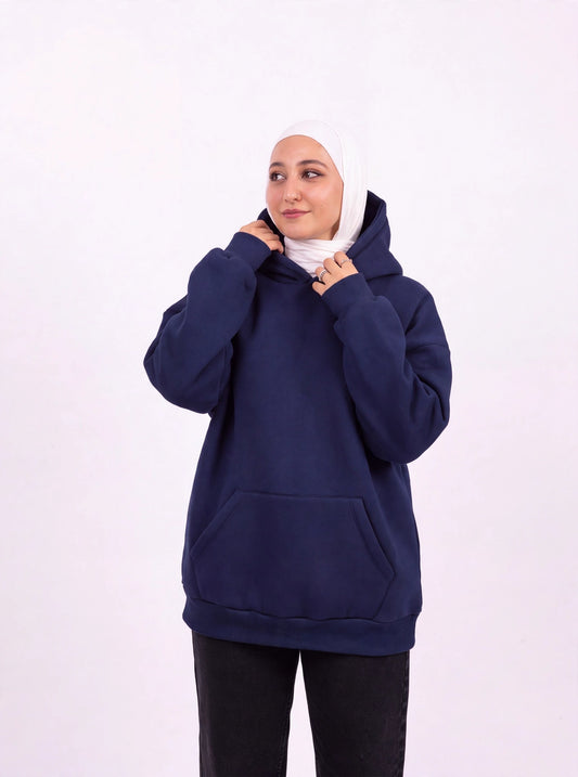 Navy blue oversize hoodie