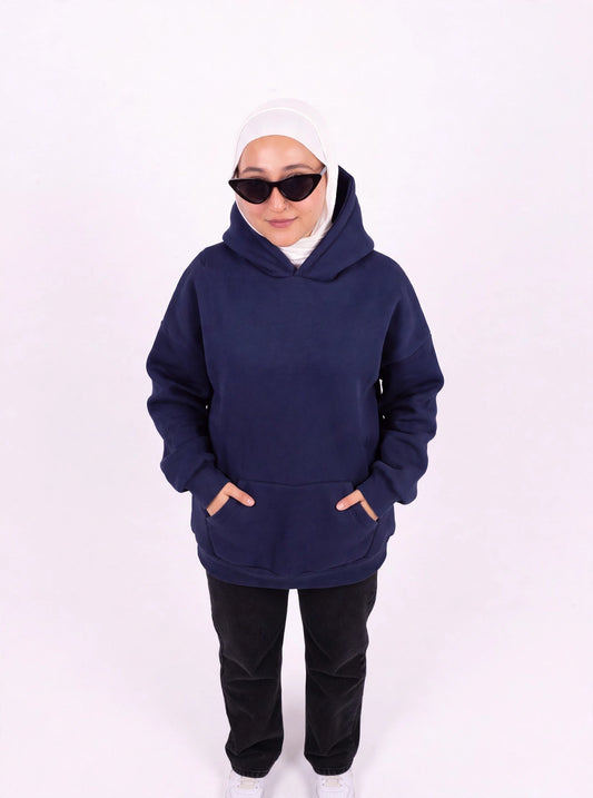 Navy blue oversize hoodie