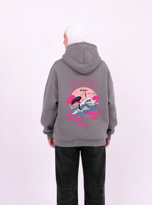 Tokyo grey hoodie