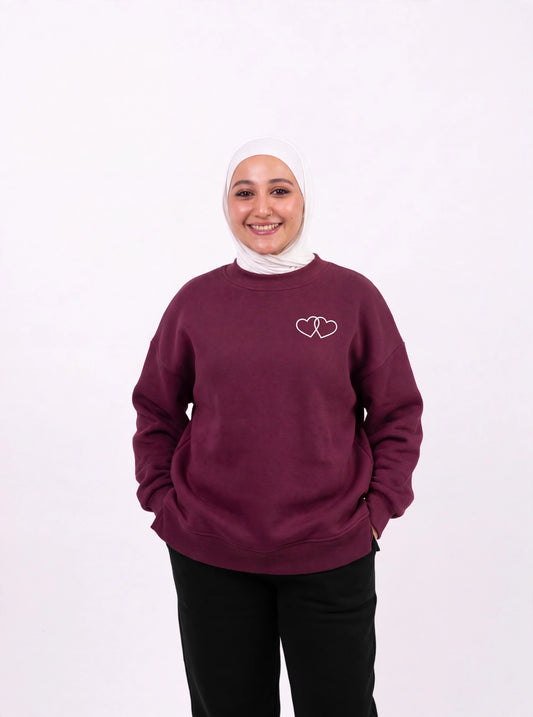 Together forever burgundy comfy-go sweatshirt