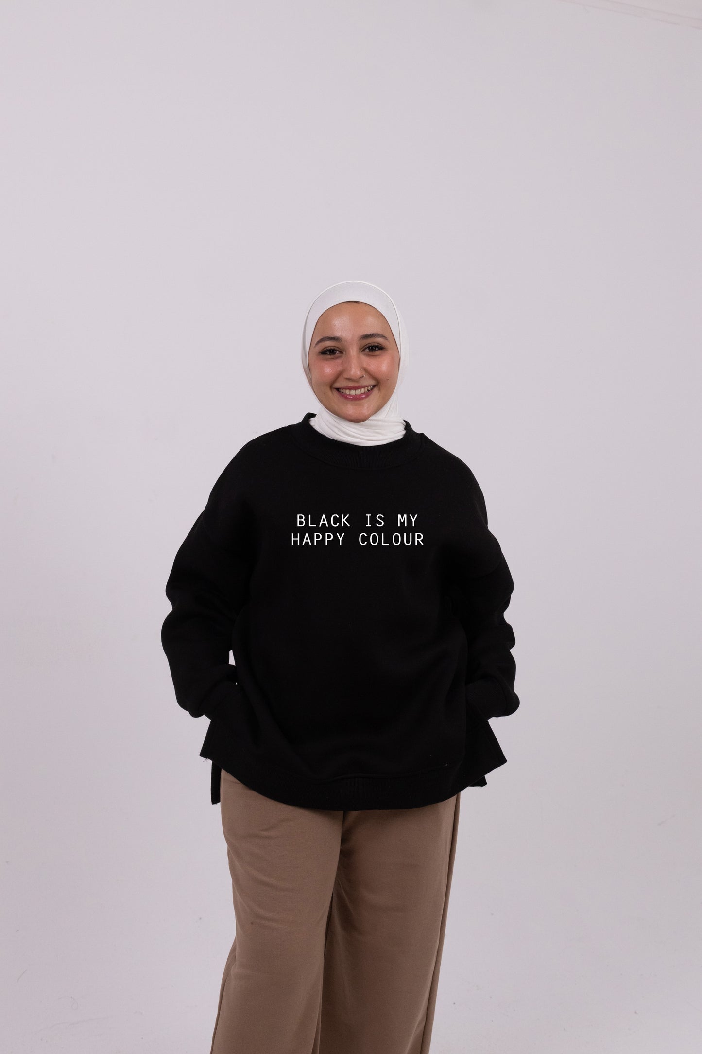 black is my happy color summer -sweatshirt