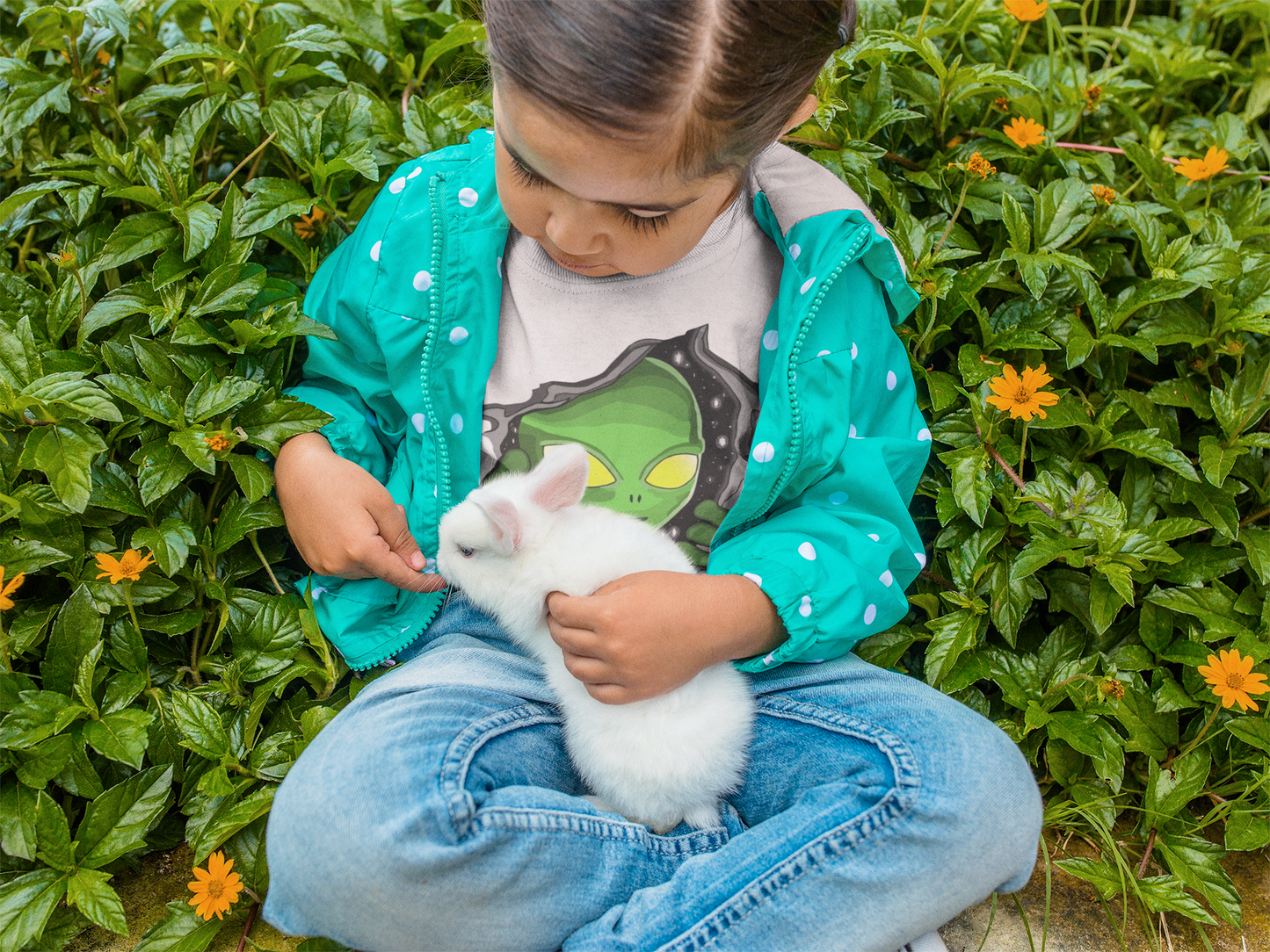 alien white kids t-shirt