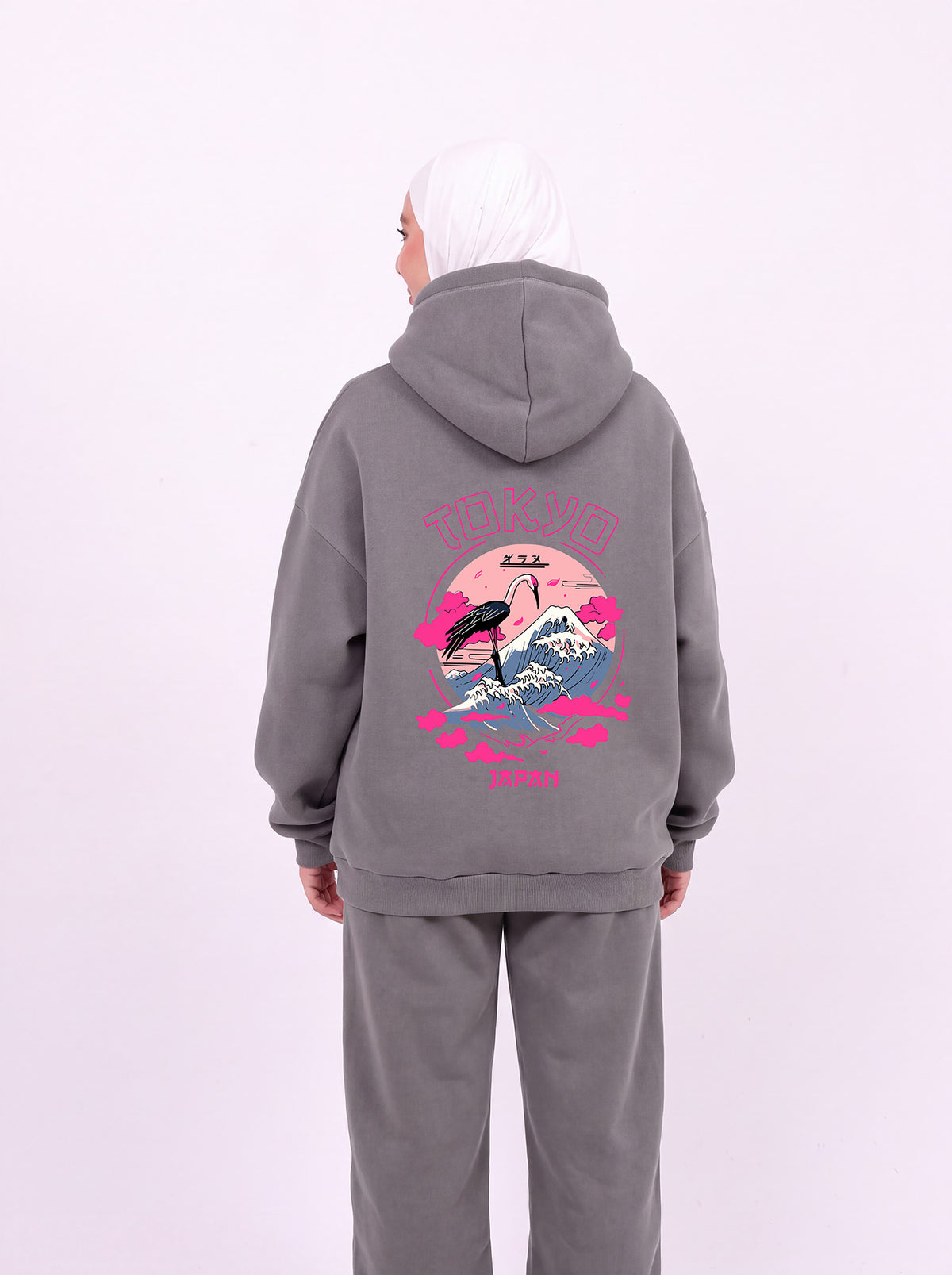 Tokyo grey hoodie