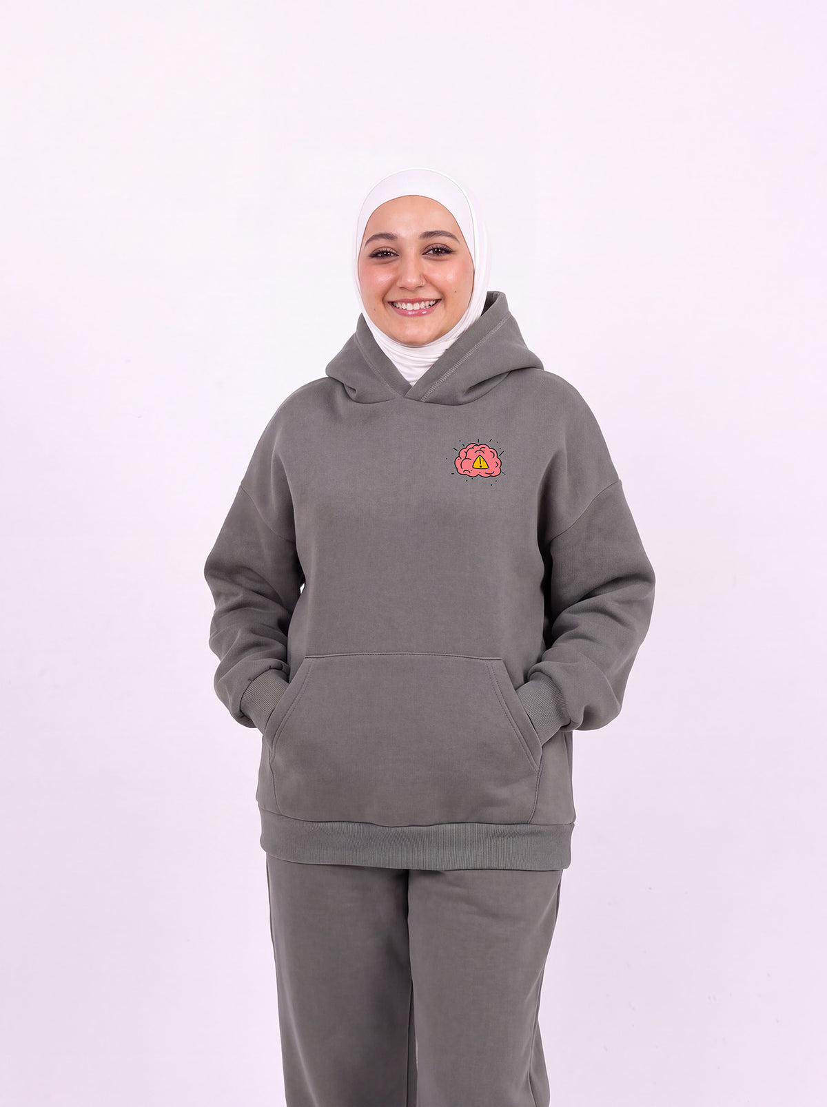 No fools grey hoodie