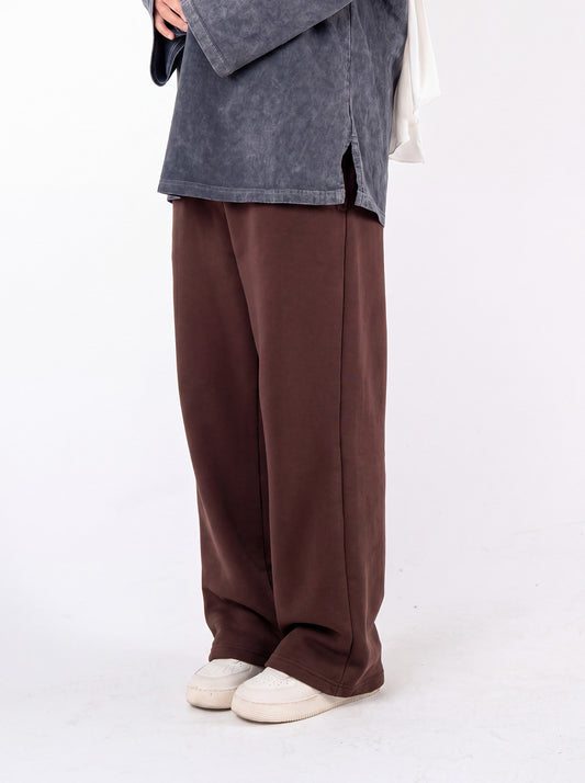 brown wideleg sweatpants