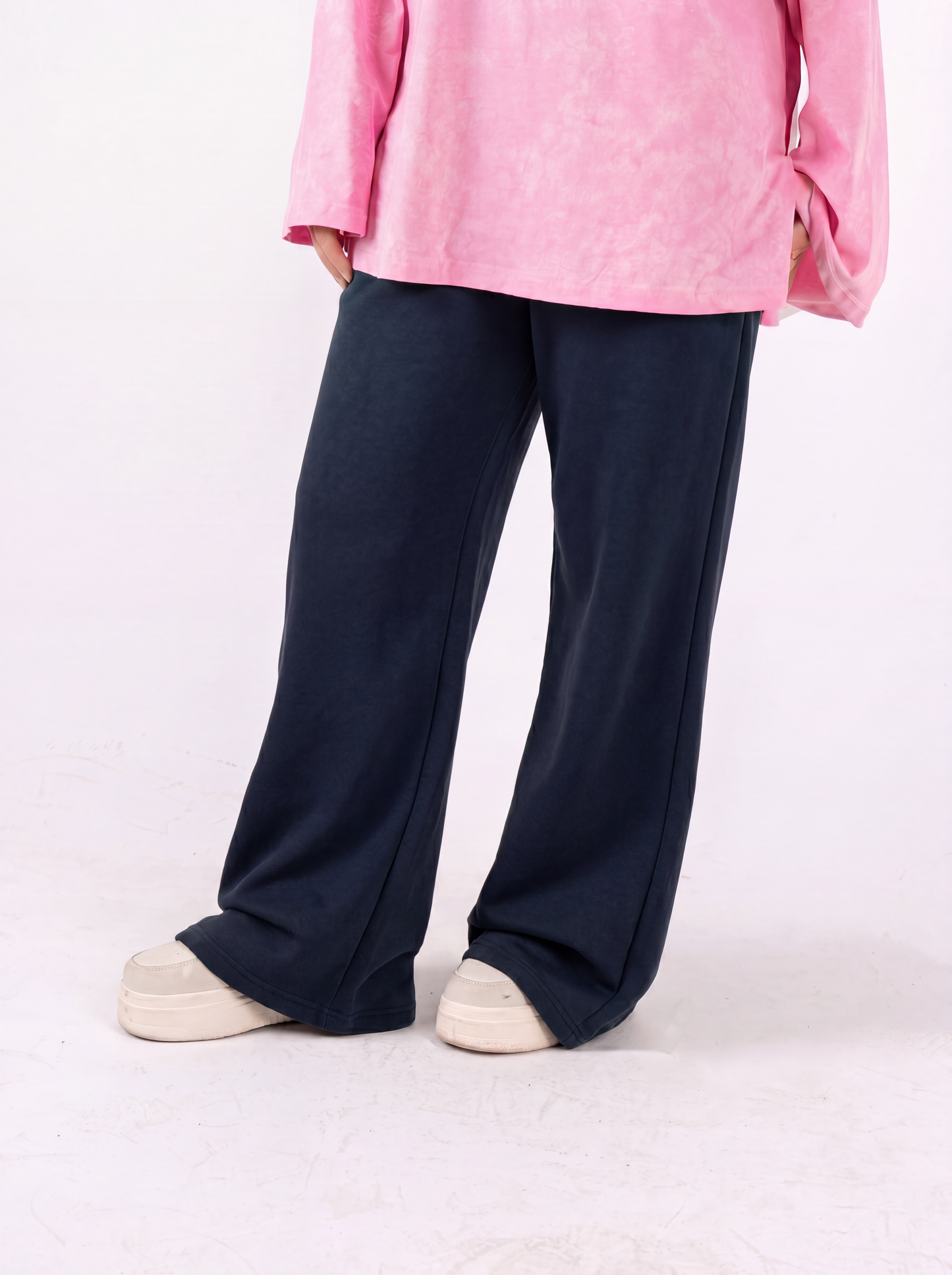 navyblue wideleg  sweatpants