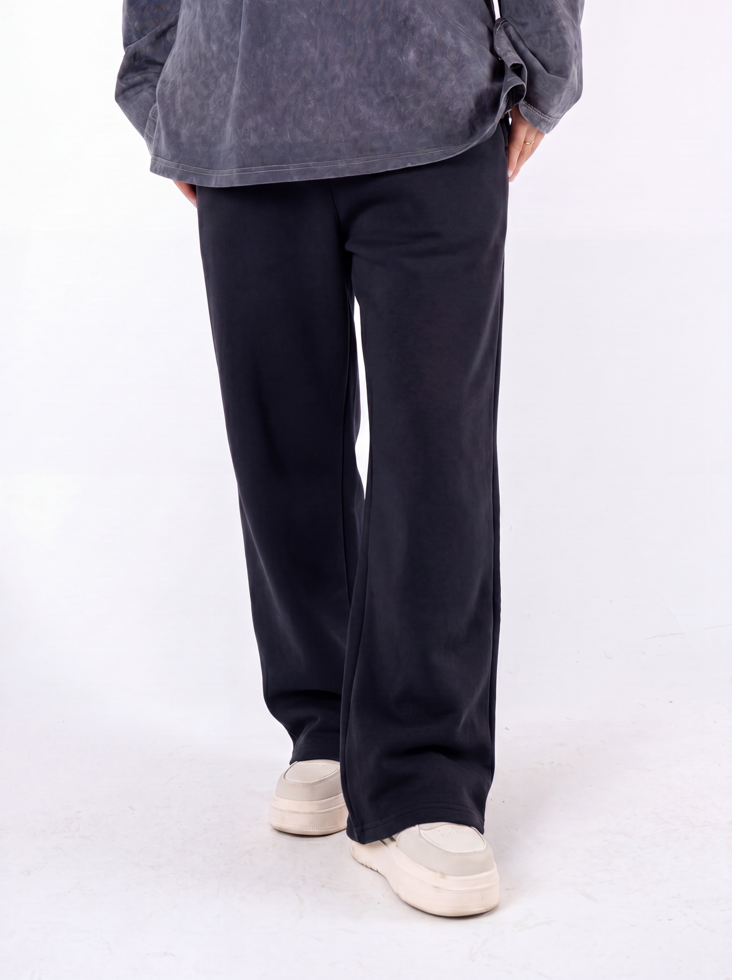 navyblue wideleg  sweatpants