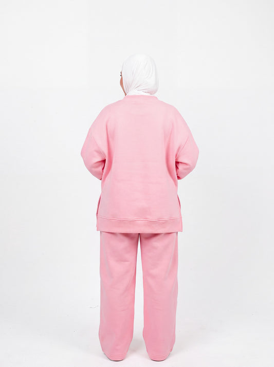 Always late pink comfy go-sweatshirt