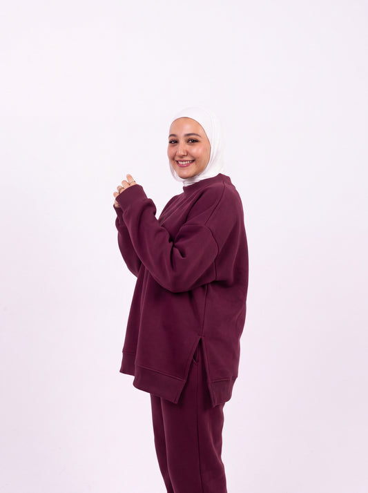 Together forever burgundy comfy-go sweatshirt