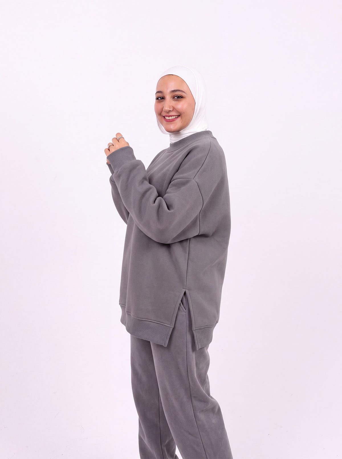 Stay in progress grey comfy-go sweatshirt