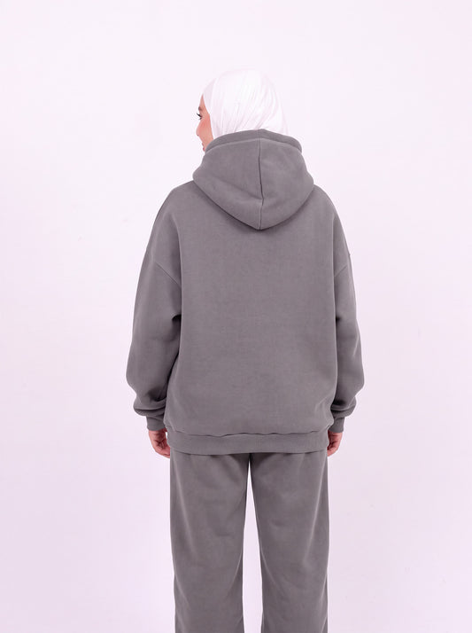 Grey basic hoodie