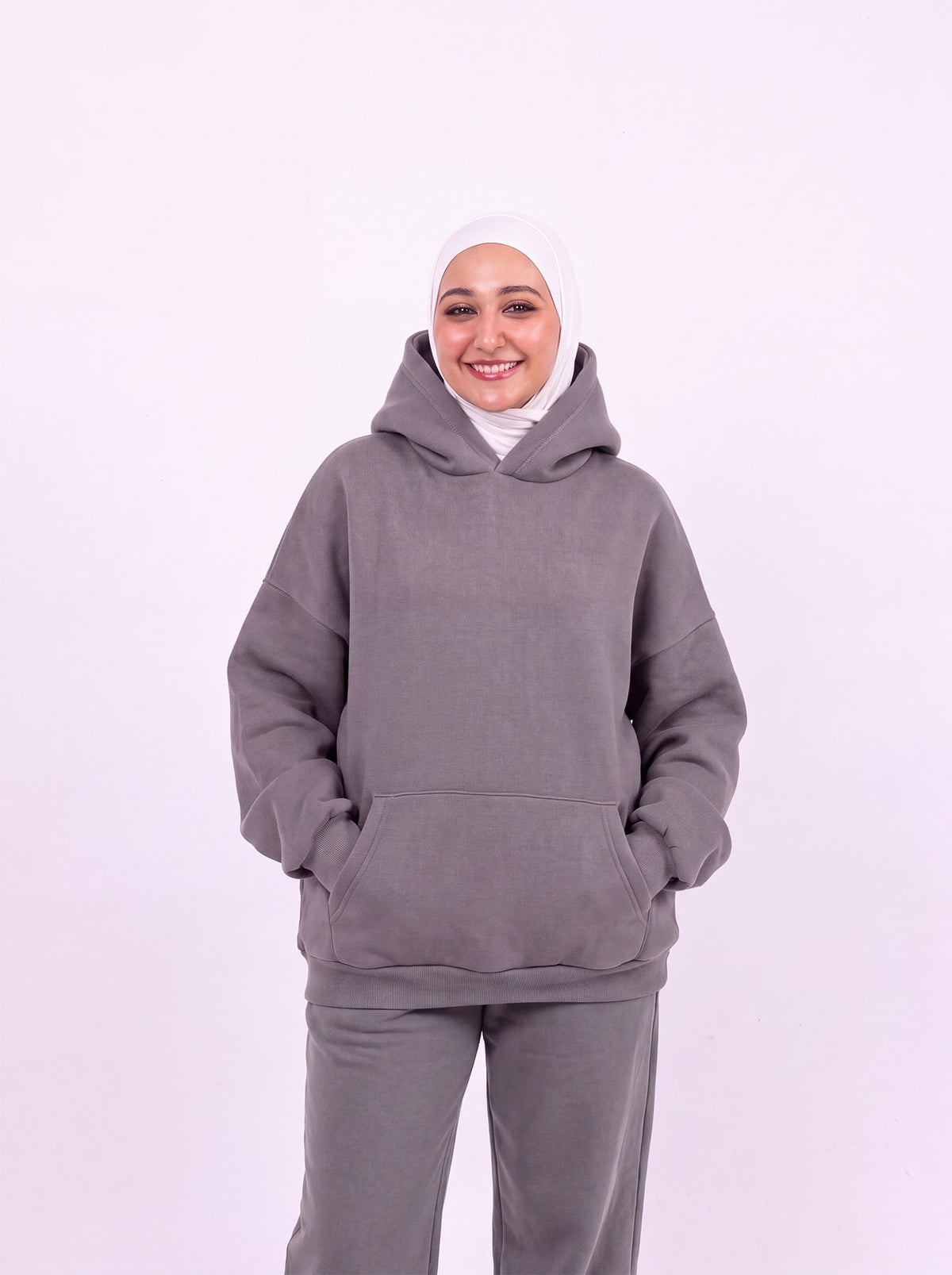 Grey basic hoodie