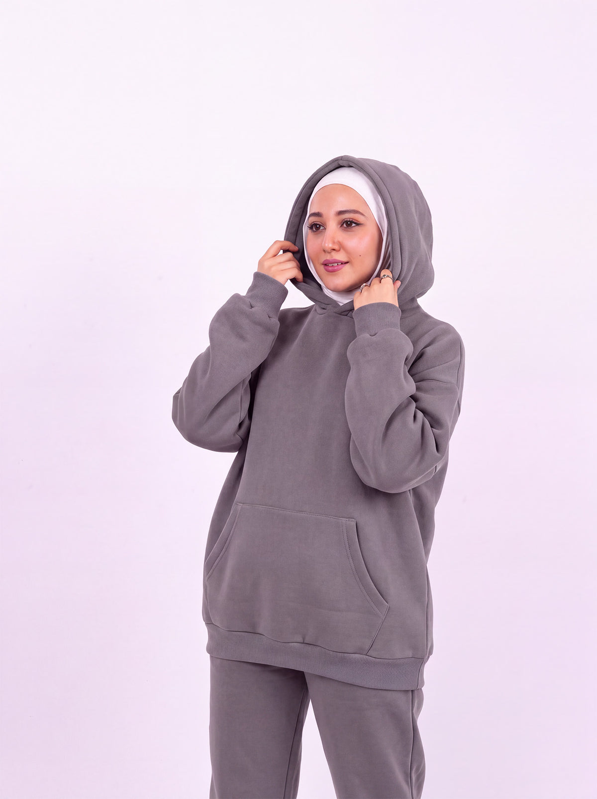 Grey basic hoodie