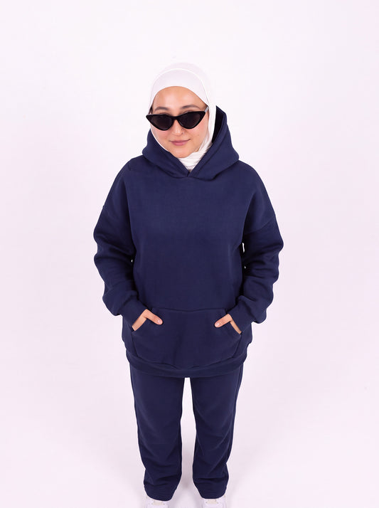 Navy blue oversize hoodie