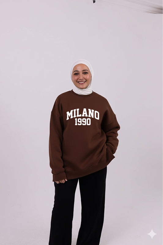 milano brown comfy-go sweatshirt